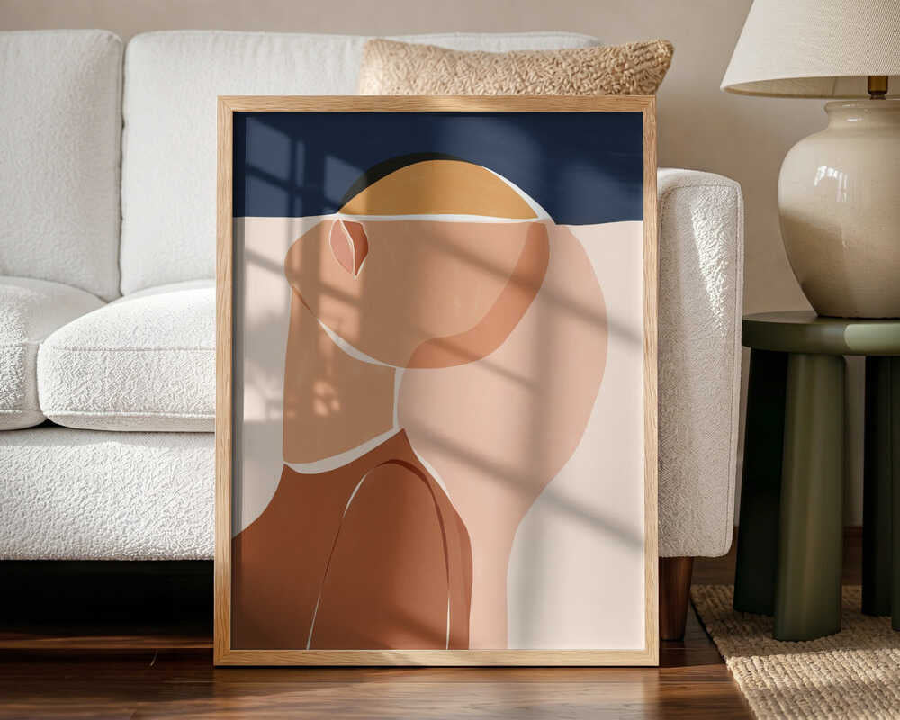 Half Face Half Sun Art Print UK — Abstract Vibrant Wall Art — Living Room — Wall It All Prints