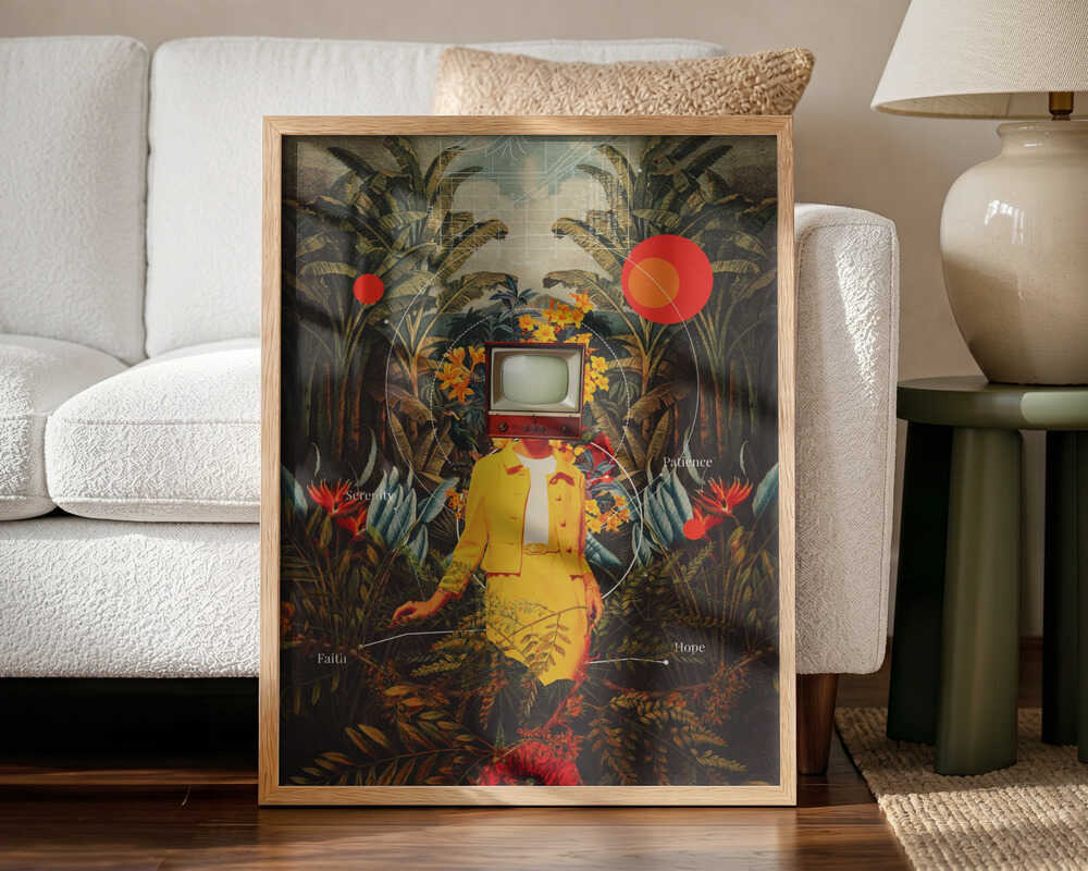 She Came From the Wilderness Art Print UK — Botanical Vibrant Wall Art — Living Room — Wall It All Prints