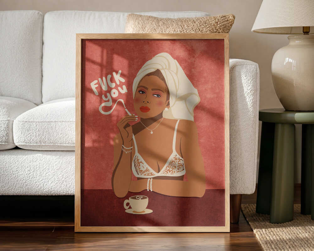 Fuck you Art Print UK — Portrait Vibrant Wall Art — Kitchen — Wall It All Prints