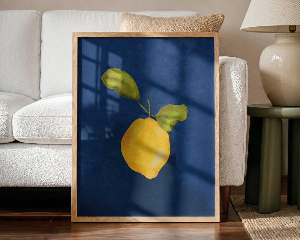 Just a little lemon Art Print UK — Botanical Vibrant Wall Art — Kitchen — Wall It All Prints