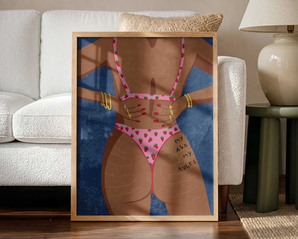 My ass my rules Art Print UK — Abstract Vibrant Wall Art — Kitchen — Wall It All Prints