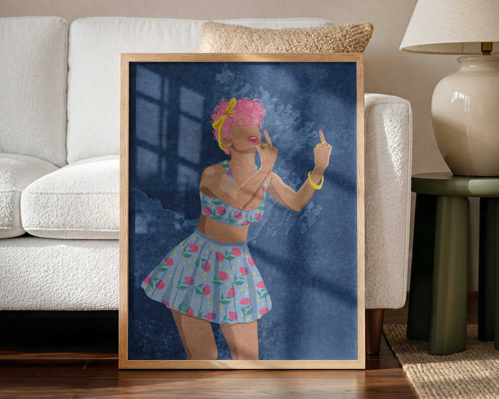 Not your girl Art Print UK — Abstract Vibrant Wall Art — Living Room — Wall It All Prints
