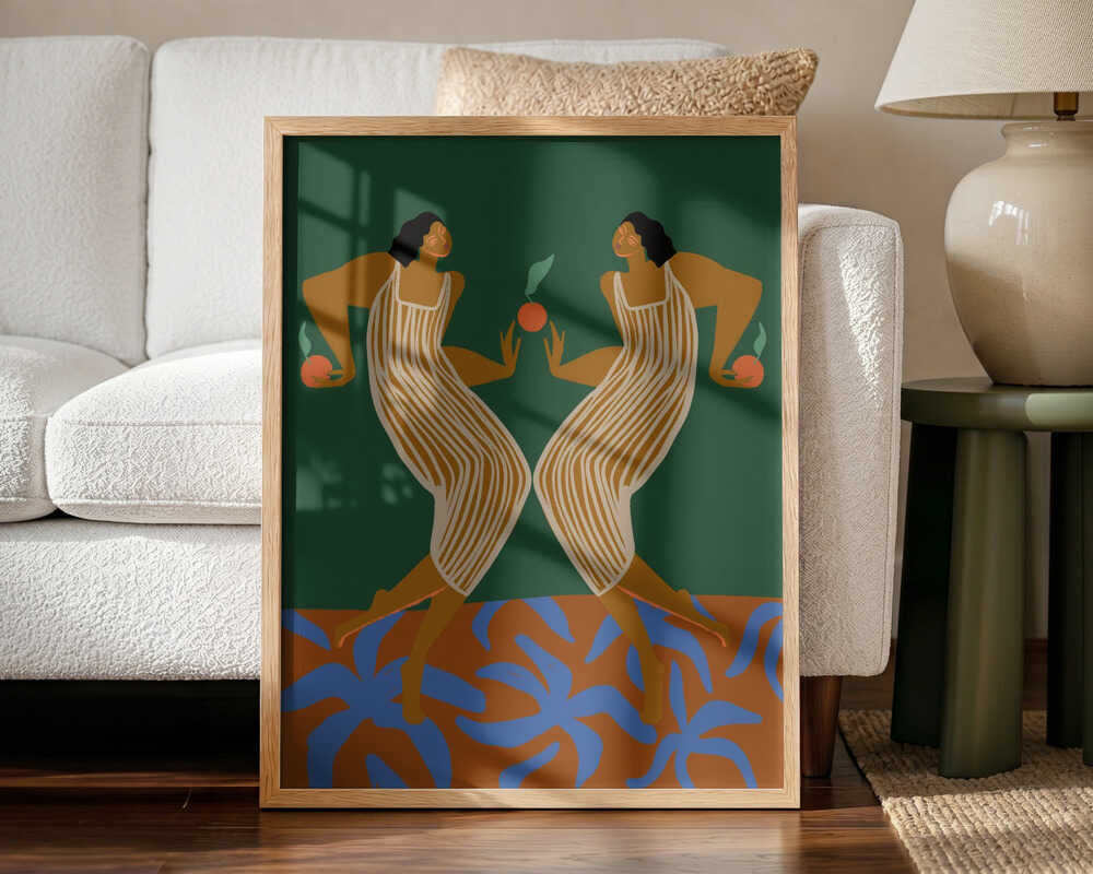 Mirror Art Print UK — Abstract Vibrant Wall Art — Kitchen — Wall It All Prints