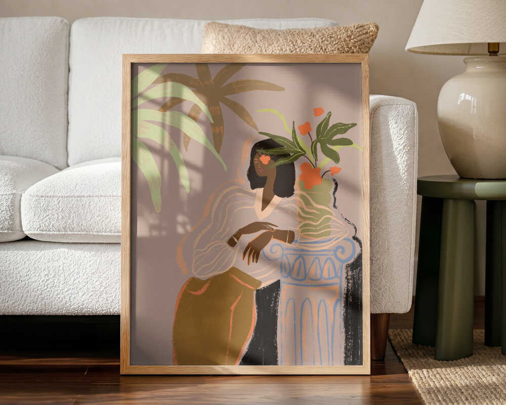 Waiting Art Print UK — Botanical Vibrant Wall Art — Living Room — Wall It All Prints