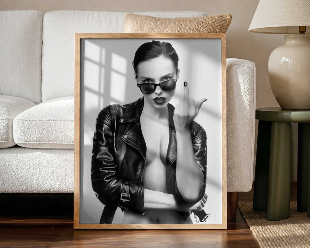 Edgy Punk Woman Art Print UK — Portrait Vibrant Wall Art — Living Room — Wall It All Prints