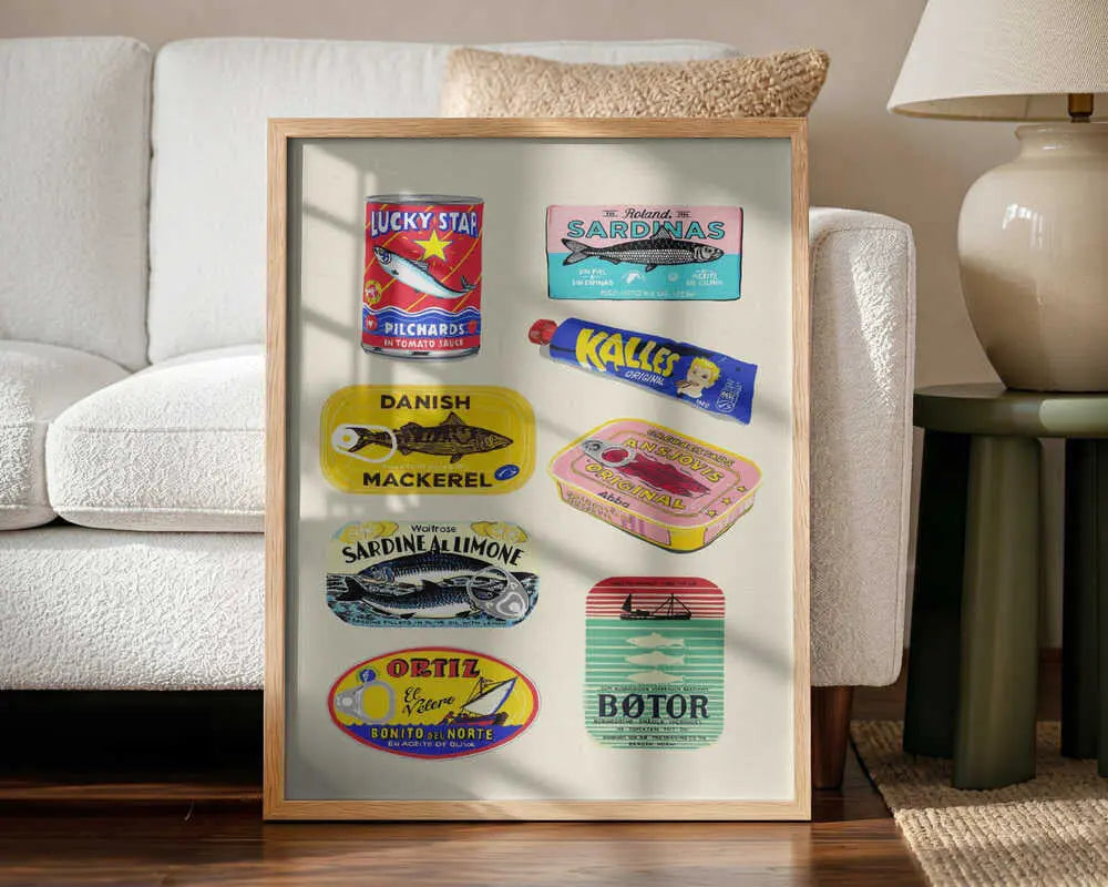 Vintage Seafood Cans