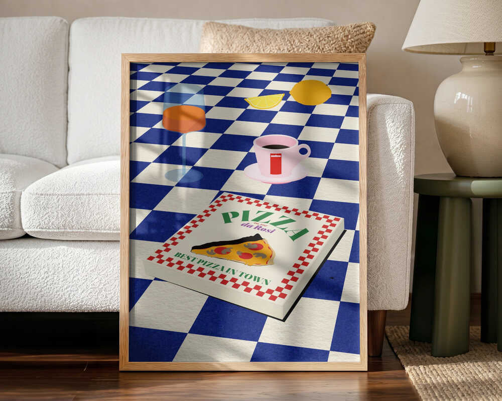 The Italian Menu Art Print UK — Food Vibrant Wall Art — Kitchen — Wall It All Prints