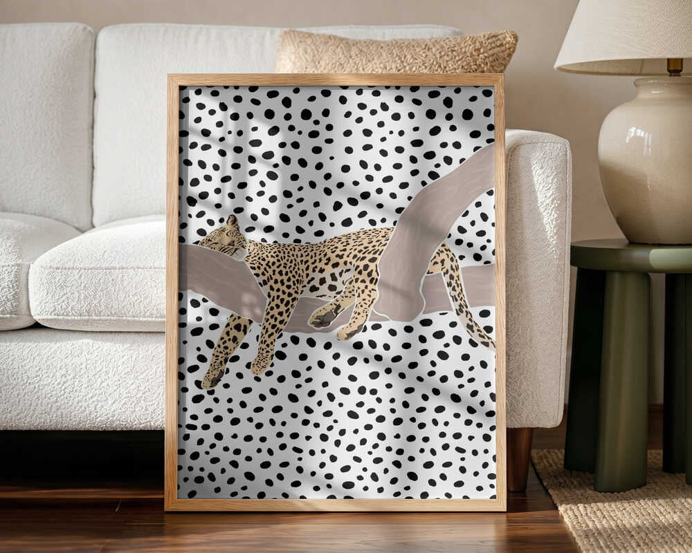 Resting Leopard Spots Art Print UK — Abstract Vibrant Wall Art — Nursery — Wall It All Prints