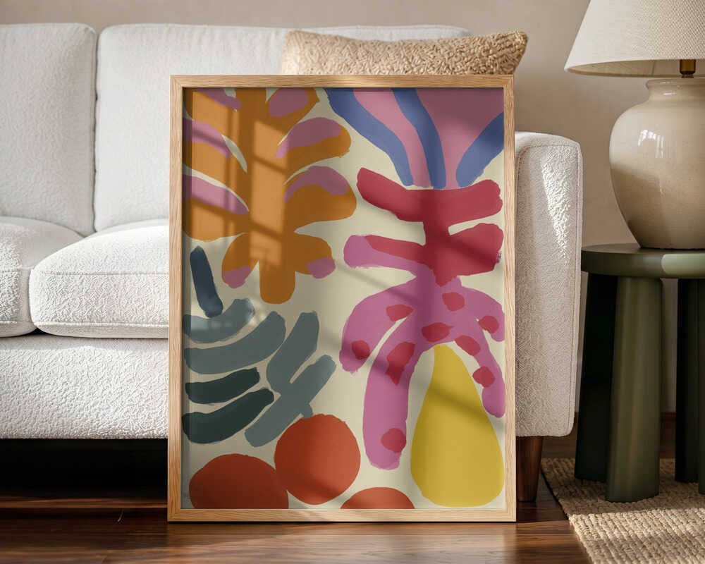 Vivid Bloom Essence Art Print UK — Abstract Vibrant Wall Art — Office — Wall It All Prints