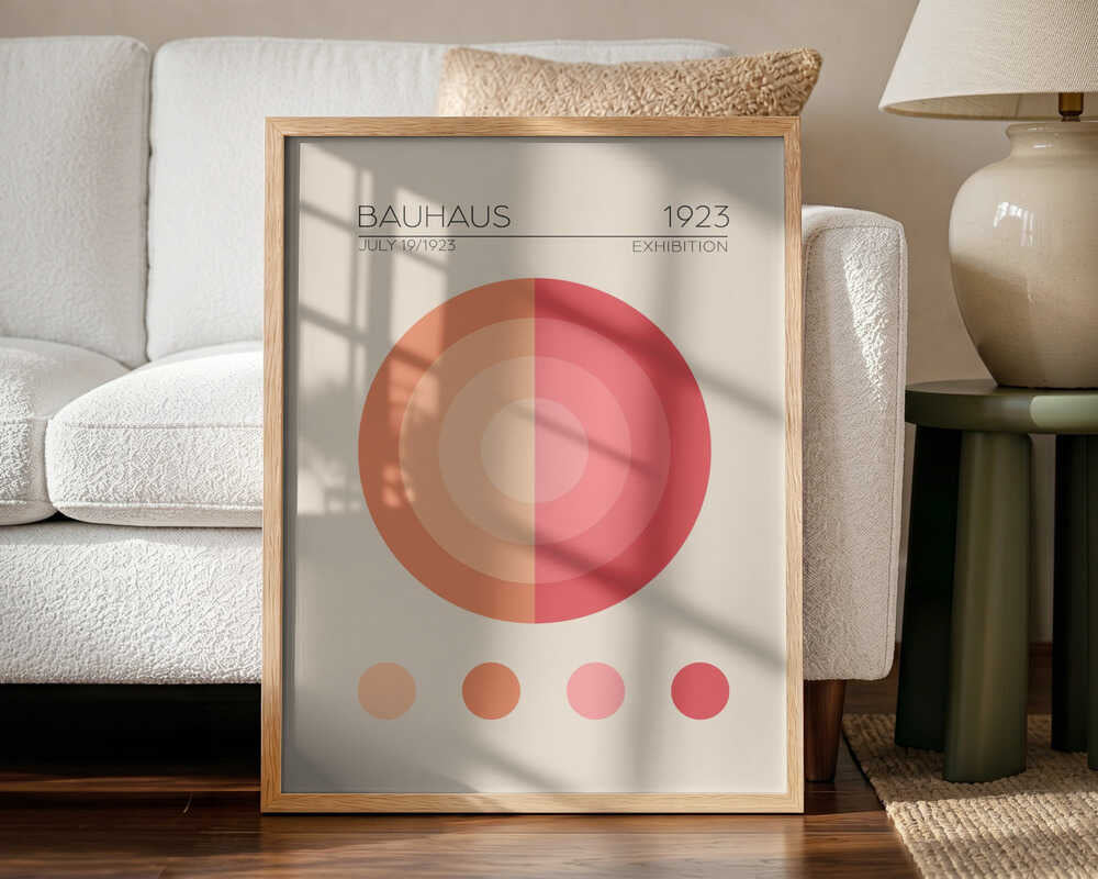 Bauhaus Circles Art Print UK — Abstract Minimal Wall Art — Office — Wall It All Prints