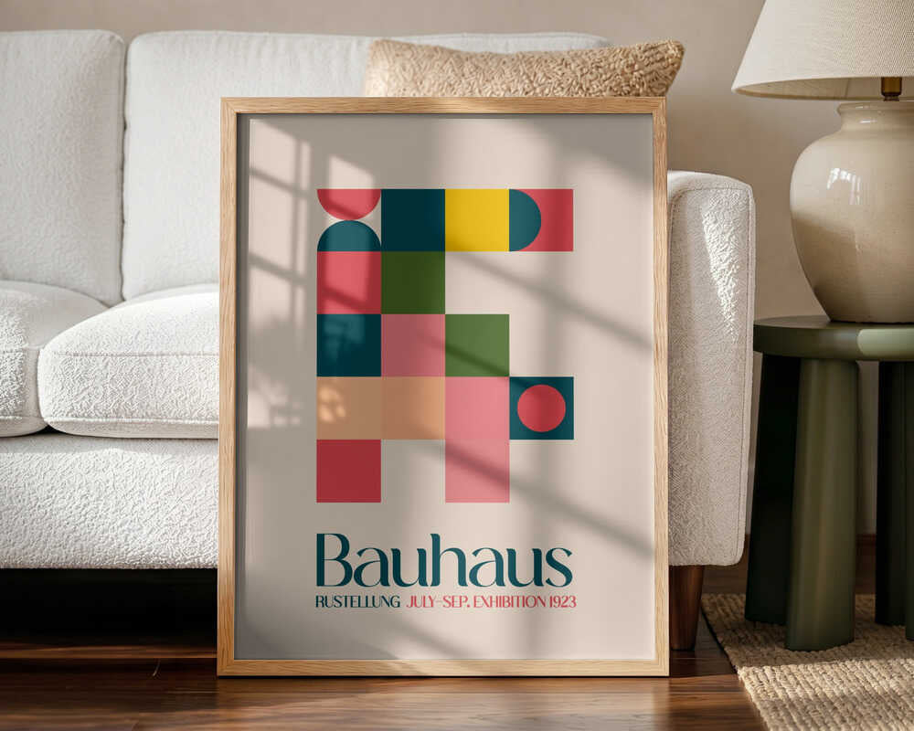 Bauhaus Geometry Art Print UK — Abstract Vibrant Wall Art — Office — Wall It All Prints