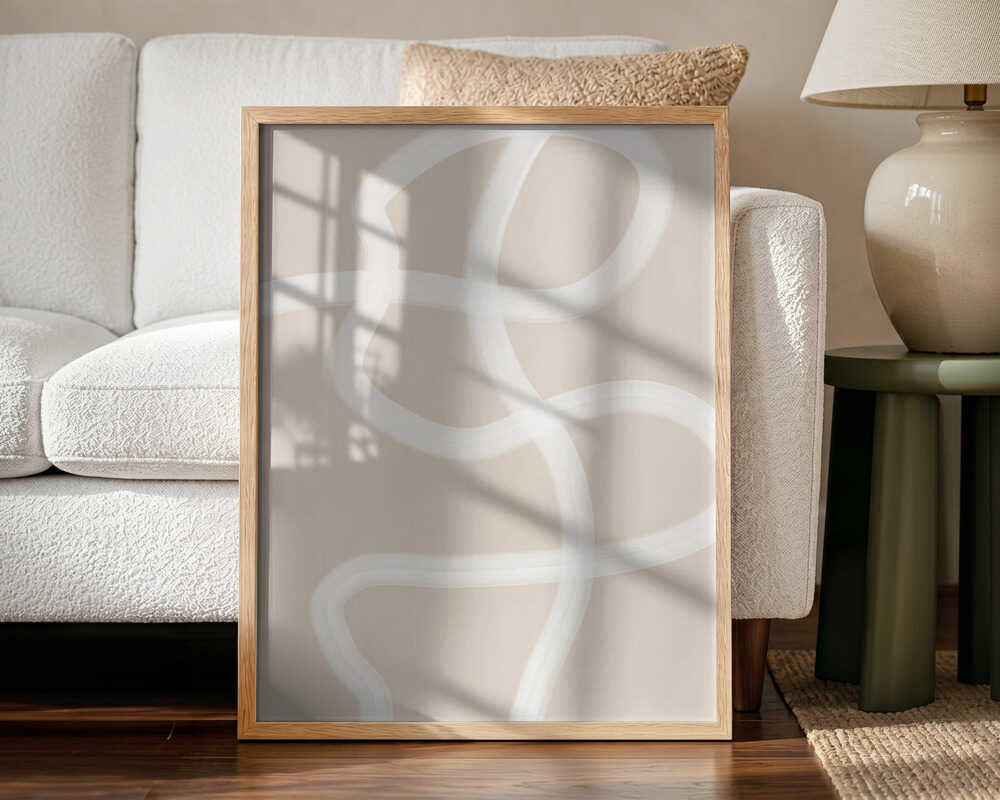 Soft Abstract Flow Art Print UK — Japanese Minimal Wall Art — Office — Wall It All Prints