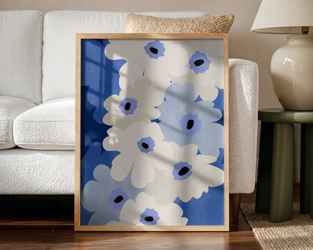 White and Blue Flowers