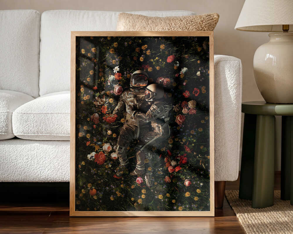Cosmic Couple Bloom Art Print UK — Botanical Fresh Wall Art — Bathroom — Wall It All Prints