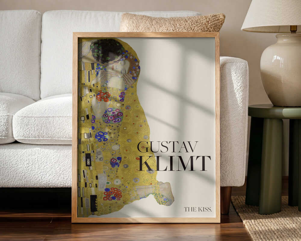 The Kiss (1907–1908) Special Poster Art Print UK — Portrait Vibrant Wall Art — Living Room — Wall It All Prints