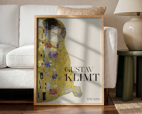 The Kiss (1907–1908) Special Poster Art Print UK — Portrait Vibrant Wall Art — Living Room — Wall It All Prints