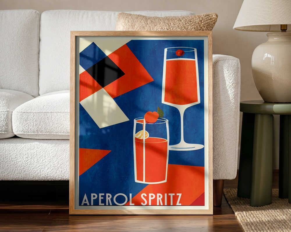 Orange Spritz Cocktails Art Print UK — Food Vibrant Wall Art — Kitchen — Wall It All Prints