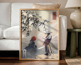 Japanese Warrior Sunset Art Print UK — Japanese Vibrant Wall Art — Living Room — Wall It All Prints