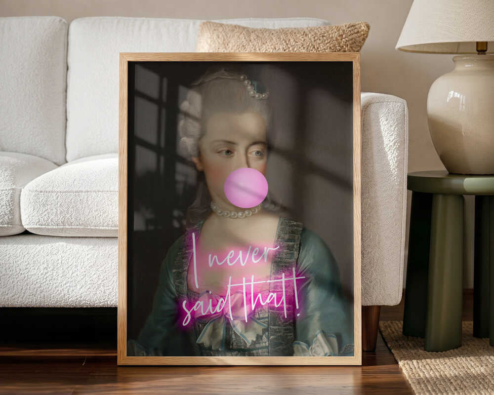 Sassy Neon Bubblegum Queen Art Print UK — Abstract Fresh Wall Art — Living Room — Wall It All Prints