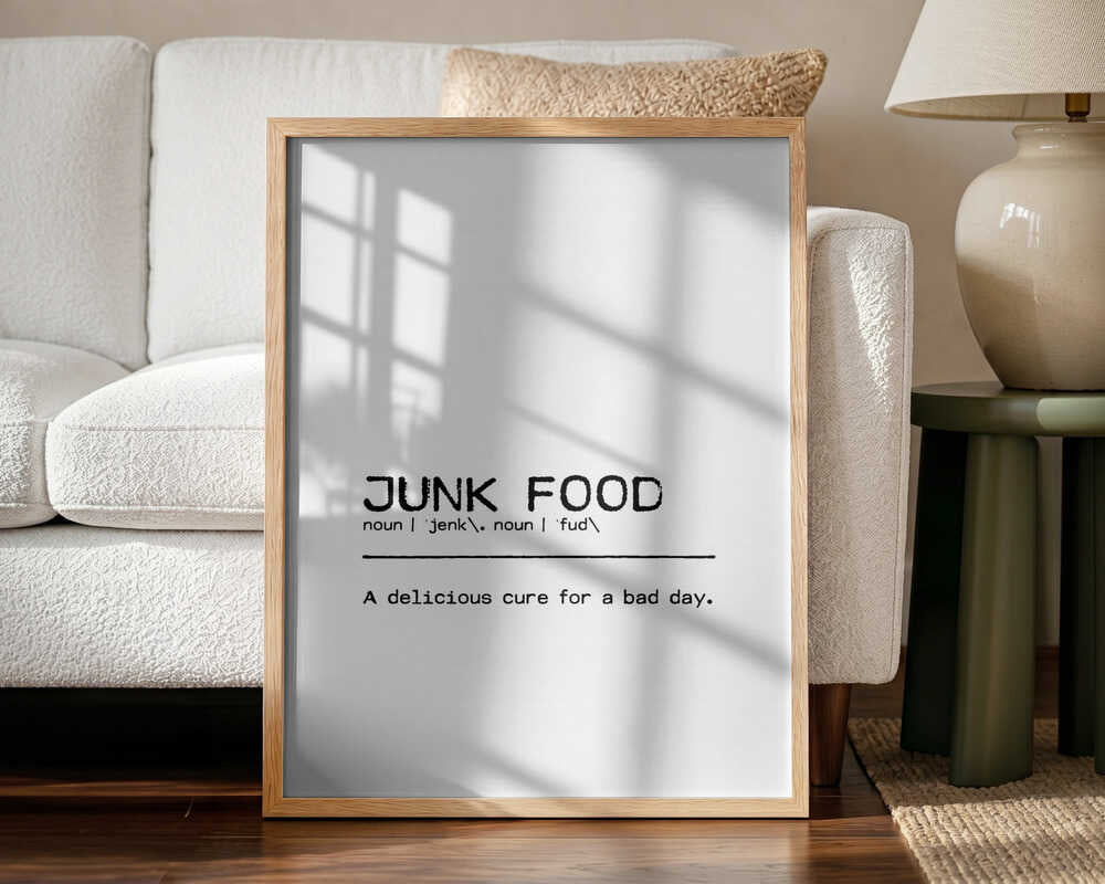 Junk Food Delicious Cure Art Print UK — Abstract Vibrant Wall Art — Kitchen — Wall It All Prints
