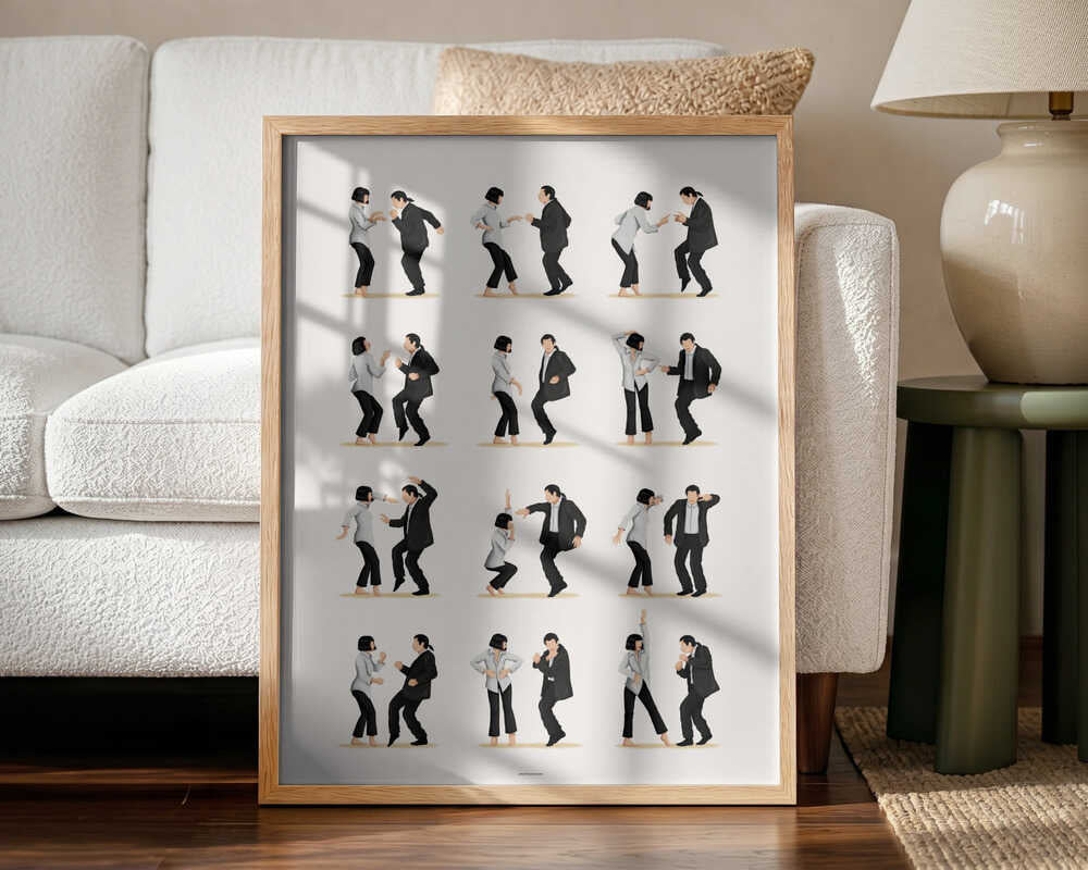 Dynamic Dance Moves Art Print UK — Portrait Vibrant Wall Art — Living Room — Wall It All Prints