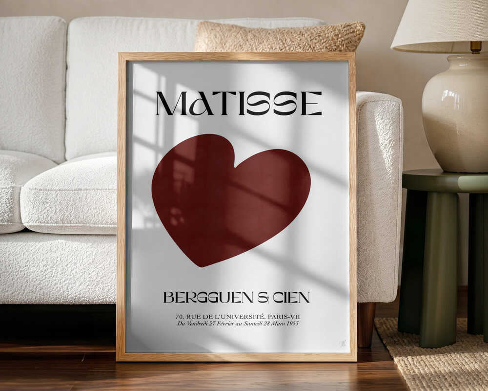 Red Heart Abstract Art Print UK — Abstract Vibrant Wall Art — Living Room — Wall It All Prints