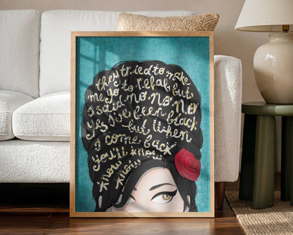 Graphic Beehive Portrait Art Print UK — Abstract Vibrant Wall Art — Kitchen — Wall It All Prints