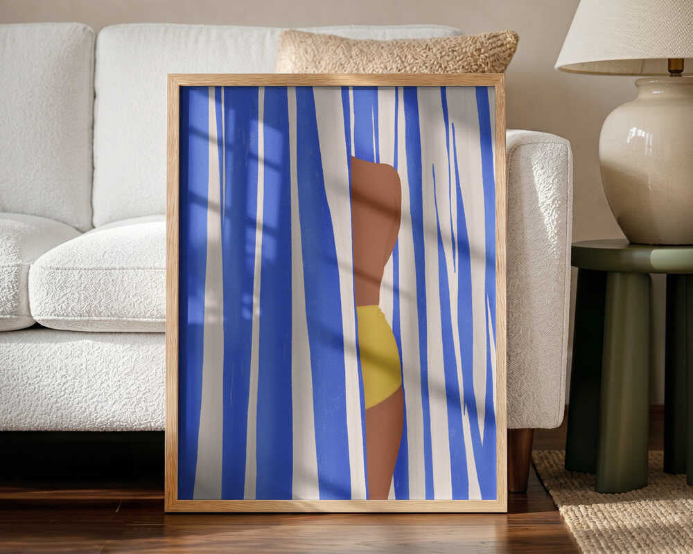 Summer Tan Art Print UK — Portrait Vibrant Wall Art — Bathroom — Wall It All Prints