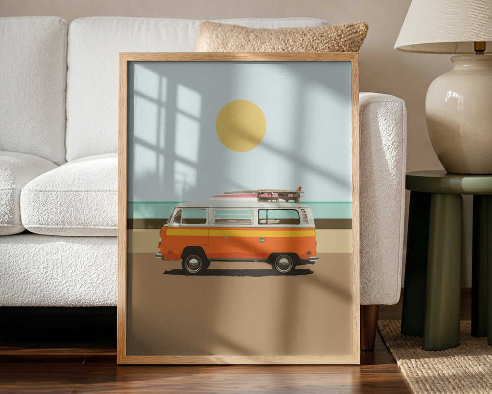 Road Trip 1 Art Print UK — Abstract Vibrant Wall Art — Living Room — Wall It All Prints