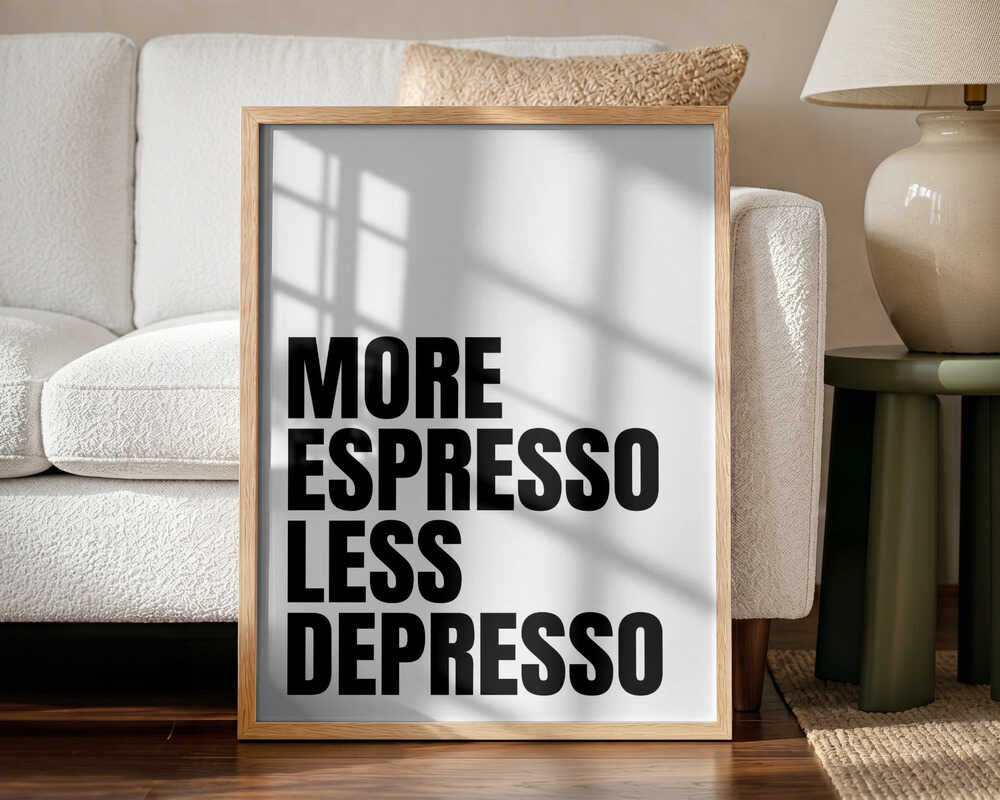 Espresso Uplift Art Print UK — Abstract Vibrant Wall Art — Kitchen — Wall It All Prints