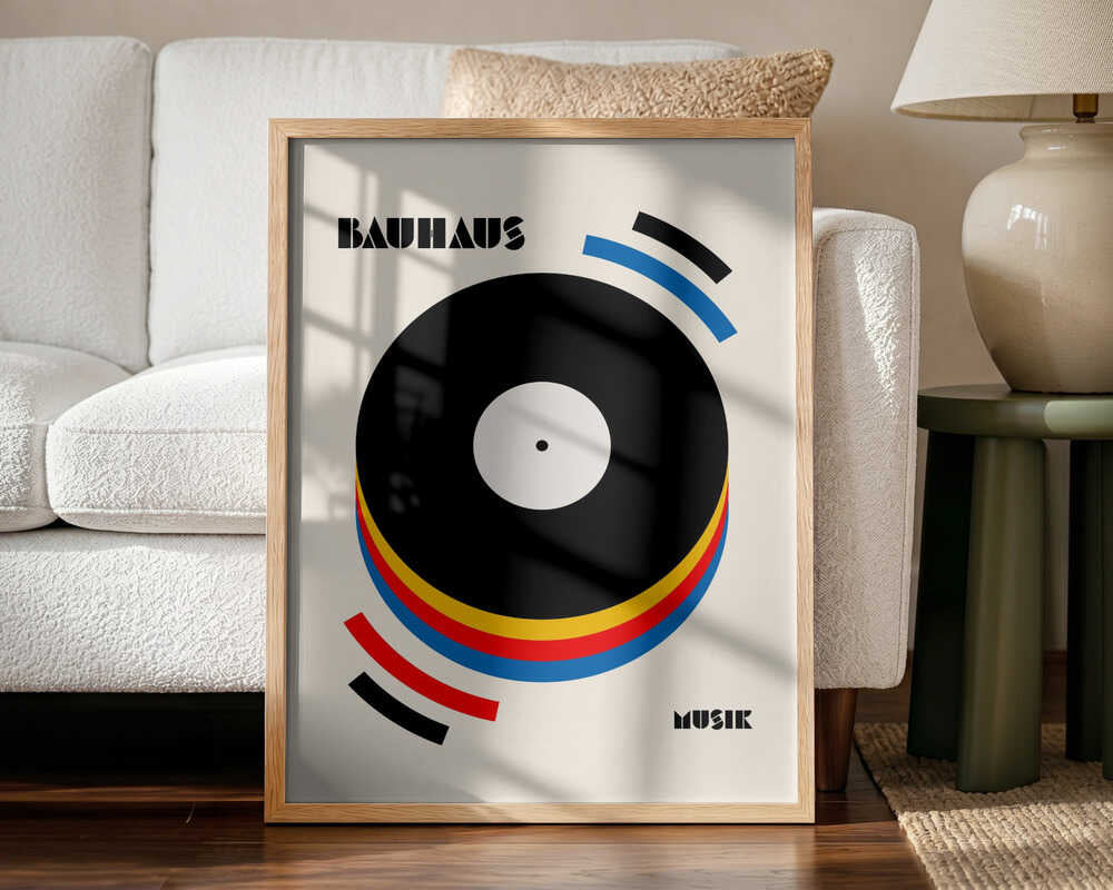 Abstract Music Vinyl Art Print UK — Abstract Vibrant Wall Art — Living Room — Wall It All Prints
