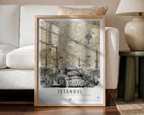 Istanbul Mosque Map Balloons Art Print UK — Abstract Vibrant Wall Art — Living Room — Wall It All Prints