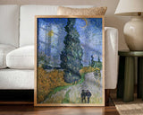 Vincent Van Gogh's Road With Cypress and Star 1890
