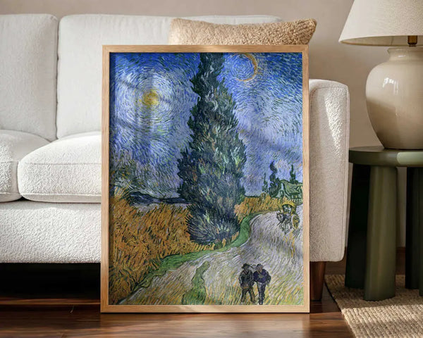 Vincent Van Gogh's Road With Cypress and Star 1890 Vincent Van Gogh