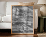 Majestic New York Liberty Art Print UK — Abstract Dark Wall Art — Office — Wall It All Prints