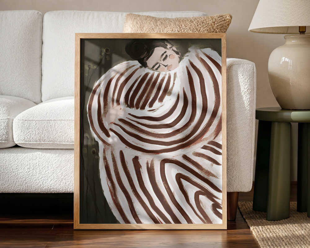Sleeping princess Art Print UK — Abstract Vibrant Wall Art — Living Room — Wall It All Prints