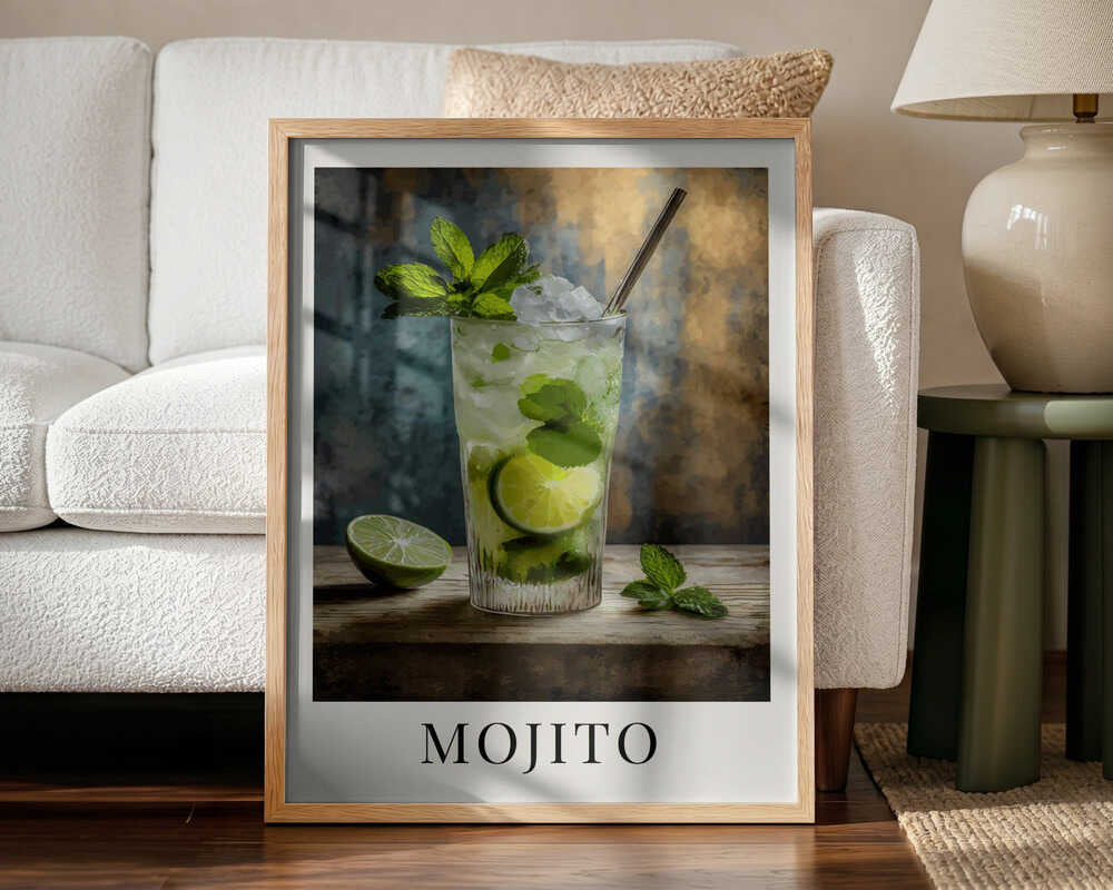 Refreshing Lime Mojito Art Print UK — Vintage Calm Wall Art — Kitchen — Wall It All Prints