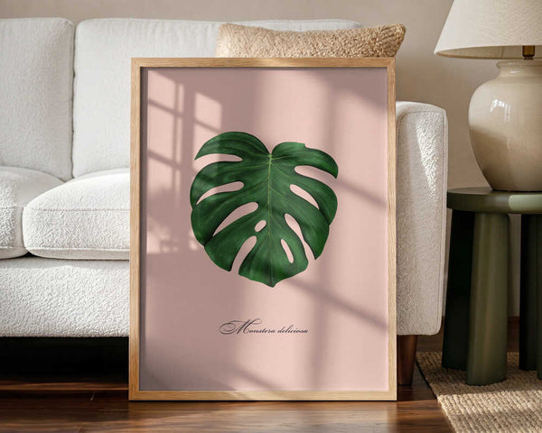 Tropical Monstera Leaf Art Print UK — Botanical Fresh Wall Art — Living Room — Wall It All Prints
