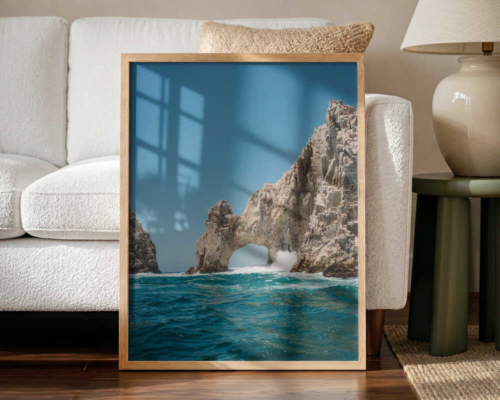 Waves Crashing Sea Arch Art Print UK — Portrait Fresh Wall Art — Living Room — Wall It All Prints