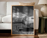 Classic Camper Desert Sky Art Print UK — Botanical Dark Wall Art — Living Room — Wall It All Prints