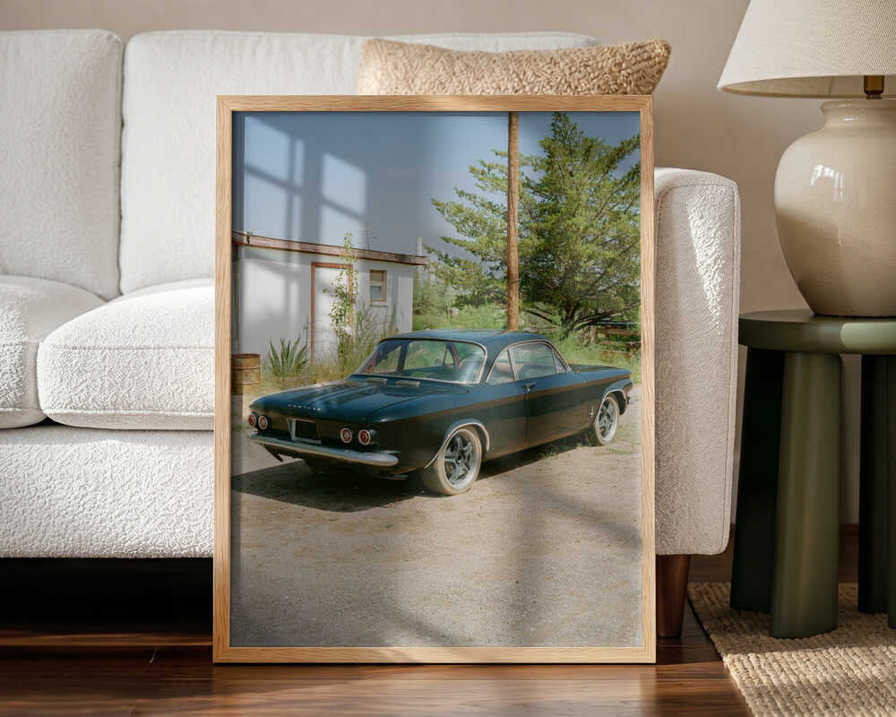 Classic Dark Coupe Art Print UK — Vintage Vibrant Wall Art — Living Room — Wall It All Prints