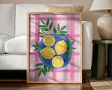 Fresh Lemons Blue Plate
