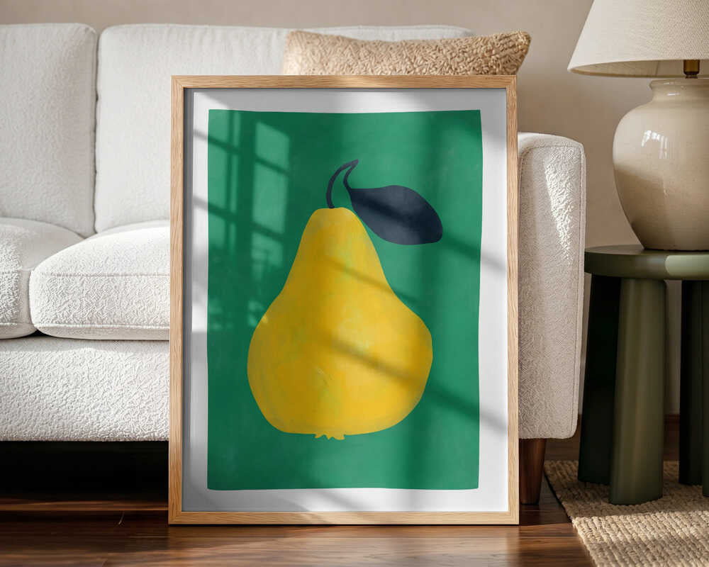 Vibrant Yellow Pear