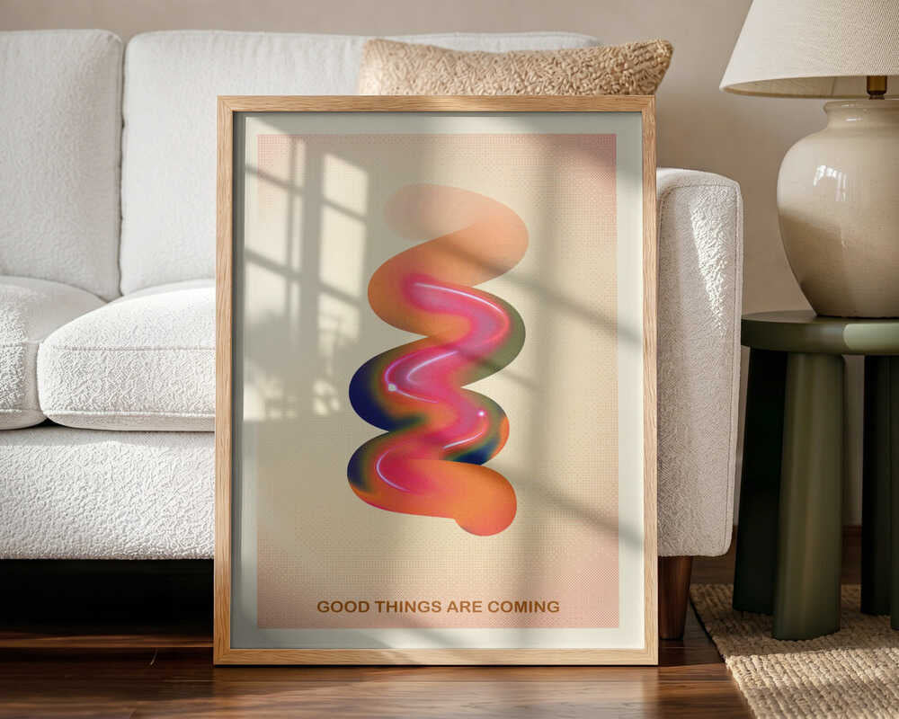 Vibrant Optimism Flow Art Print UK — Abstract Vibrant Wall Art — Living Room — Wall It All Prints