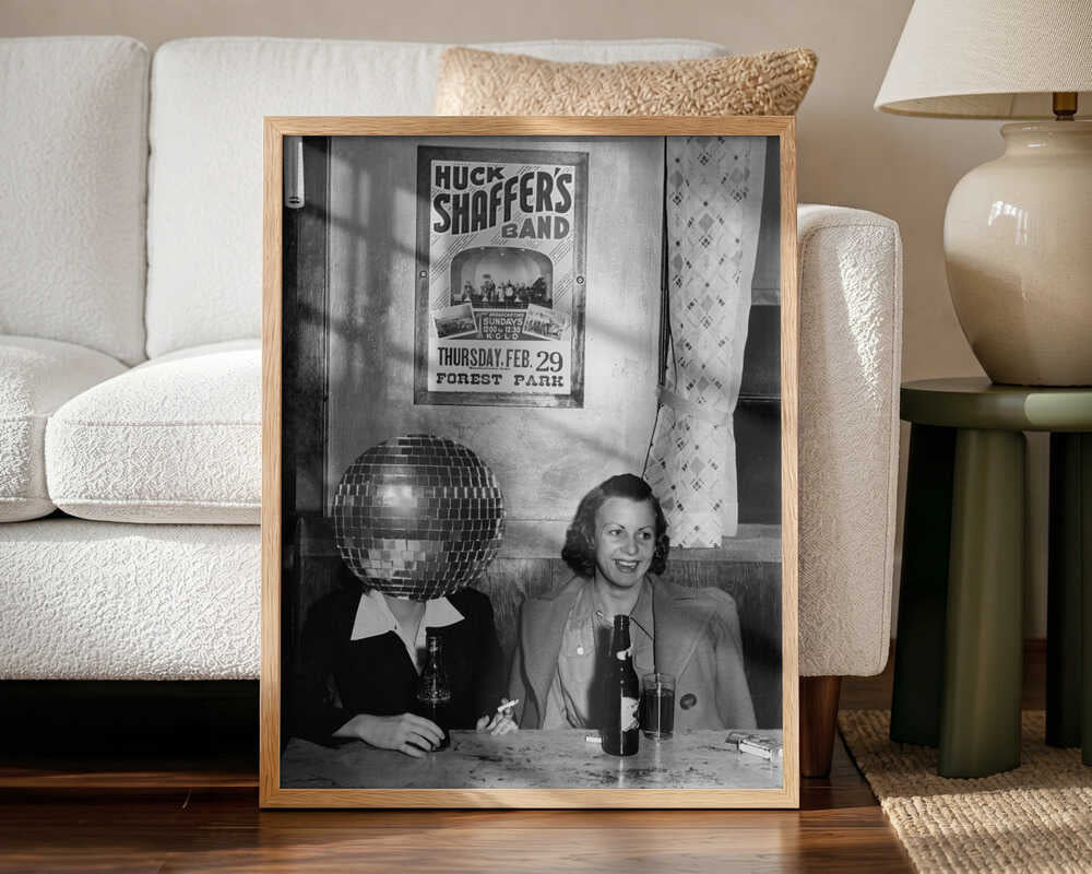 Retro Disco Bar Fun Art Print UK — Portrait Calm Wall Art — Living Room — Wall It All Prints