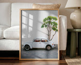 Pastel Volskwagen Beetle in the streets of Oaxaca Mexico Art Print UK — Abstract Vibrant Wall Art — Office — Wall It All...