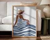 Summer Woman on Waves