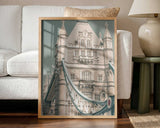 London Tower Bridge Art Print UK — Dark Moody Calm Wall Art — Living Room — Wall It All Prints