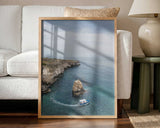 Turquoise Coastal Boat Trip Art Print UK — Landscape Calm Wall Art — Bedroom — Wall It All Prints
