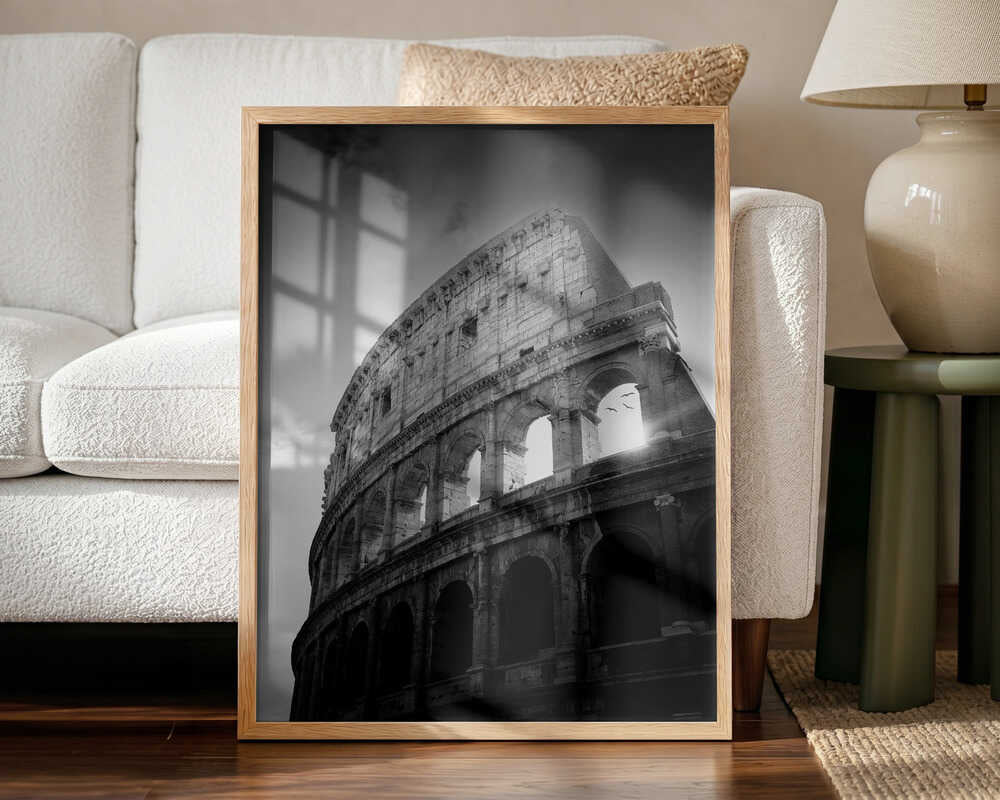 Colosseum Sunburst Art Print UK — Dark Moody Vibrant Wall Art — Living Room — Wall It All Prints